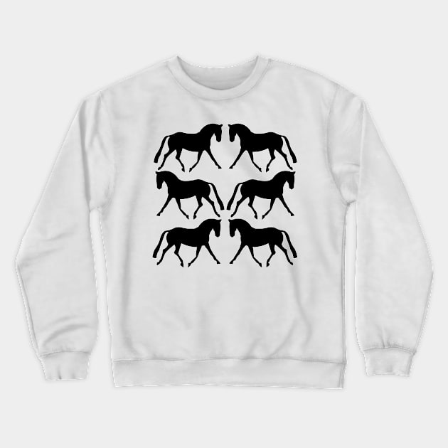 Dressage Horse Pattern Crewneck Sweatshirt by DickinsonDesign